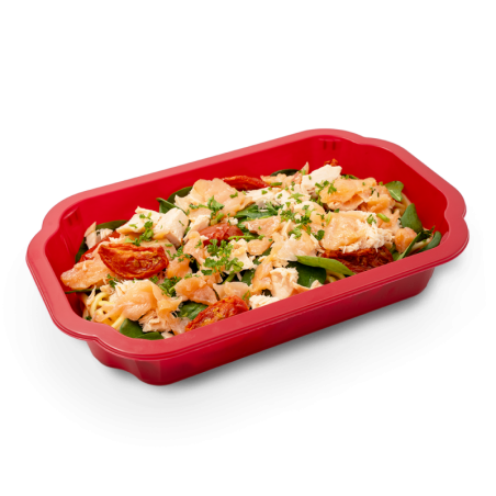 Linguine met zalm en...