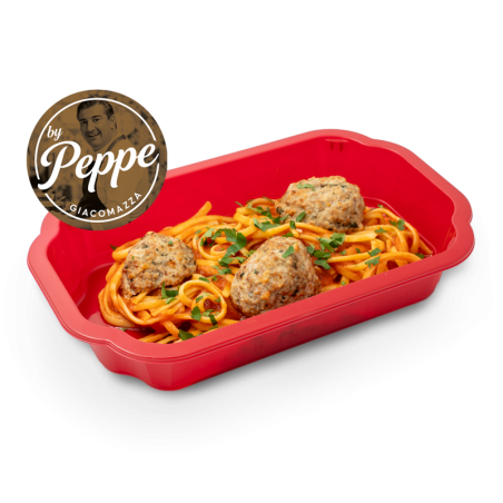 Linguine met polpette in...